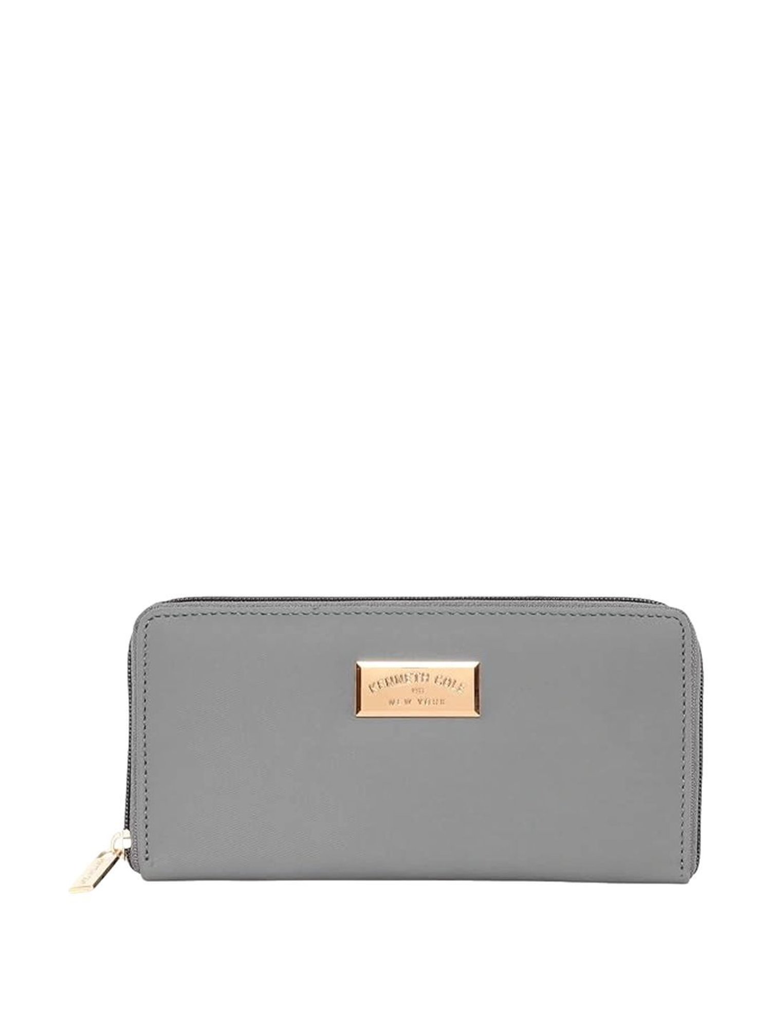 Kenneth Cole Charcoal Solid Zip Around Wallet for women