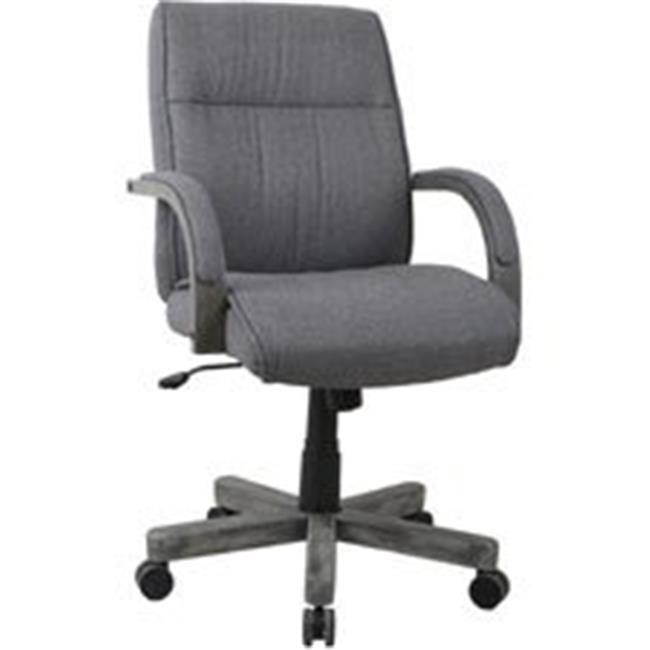 Lorell LLR68569 24.5 x 27.6 x 40.5 in. Gray Fabric High Back Executive Chair, Gray