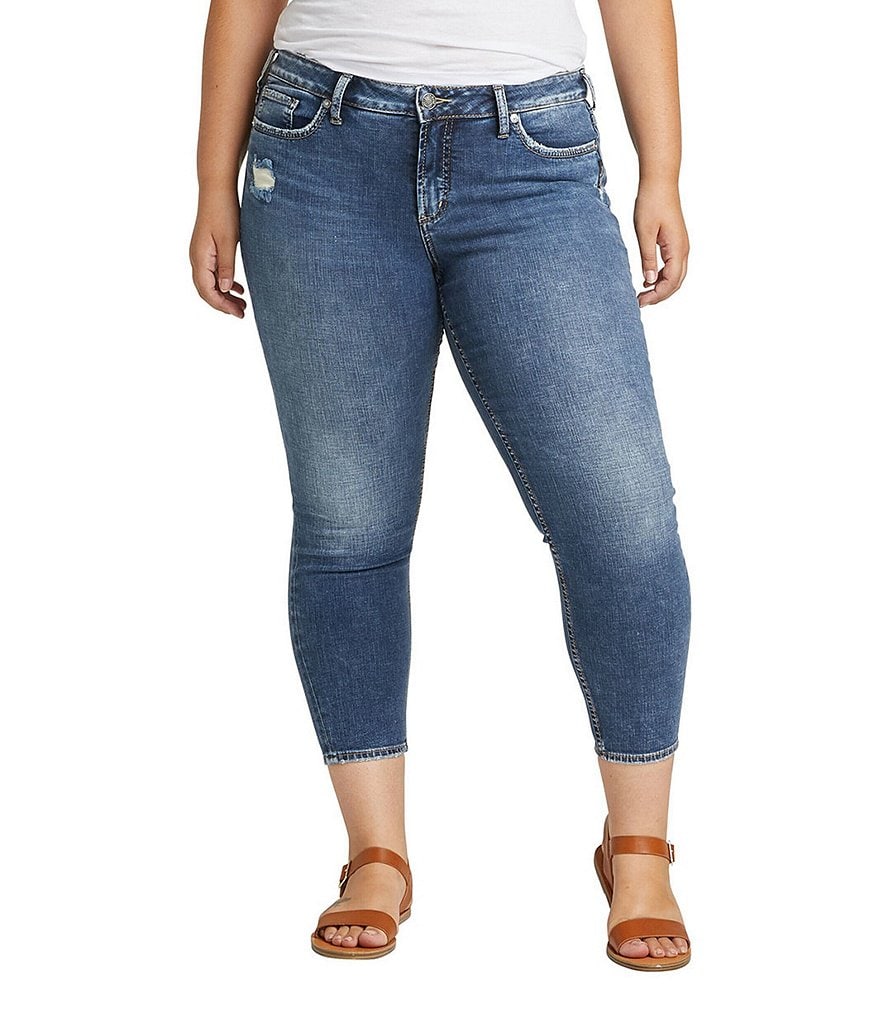 Democracy Plus Size Ab-Solution Capri Skimmer Jean