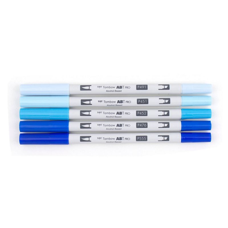 5ct ABT PRO Dual-Tip Alcohol Based Art Markers Blue Tones - Tombow