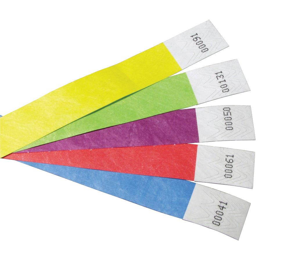 Baumgartens BAU85014 SICURIX Wristpass Security Wristbands, 3/4" x 10", Purple, 100/Pack, 1 Pack