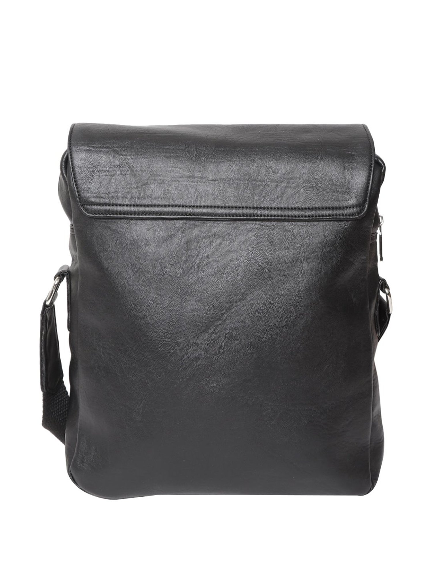 Bad Habit Black Solid Medium Laptop Cross Body Bag