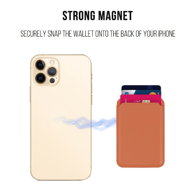 Wasserstein iPhone Magnetic Card Holder Wallet for Magsafe Compatible with Apple iPhone 12/12 Pro/12 Pro Max/12 Mini