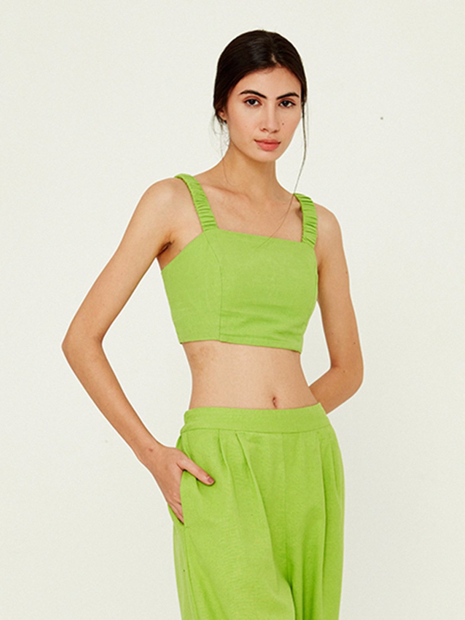 ANCESTRY Green Crop Top