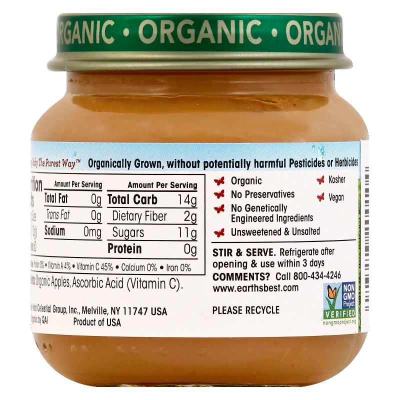Earth's Best Stage 2 Organic Apples - 4oz
