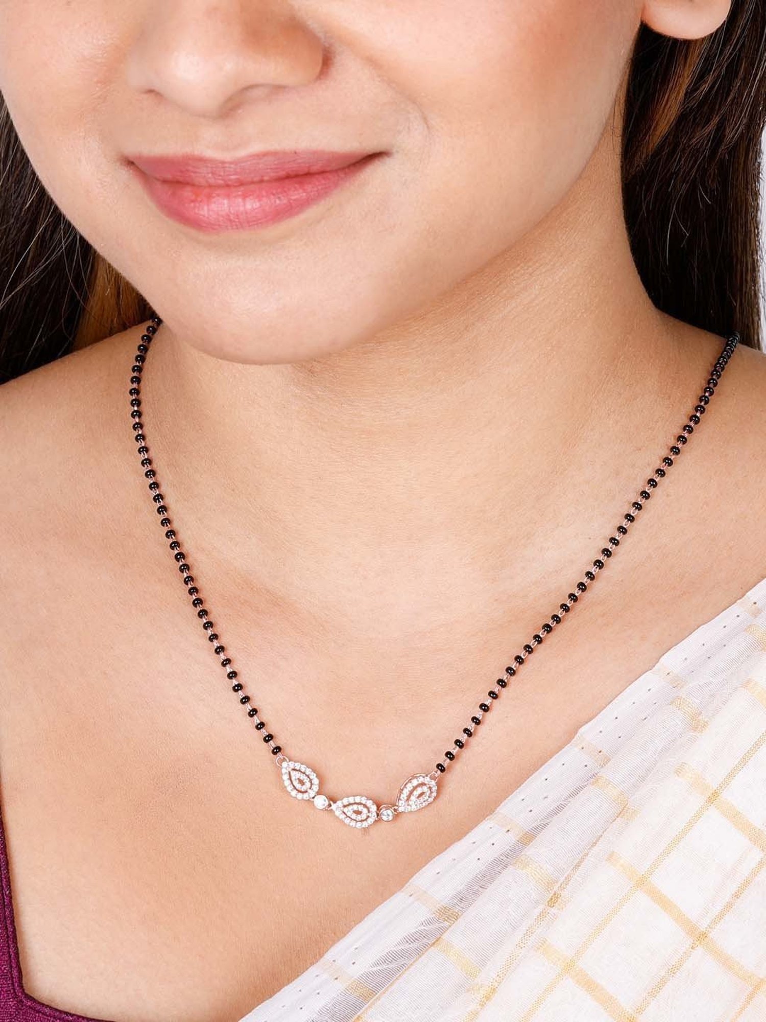 GIVA 92.5 Sterling Silver Love of Pears Mangalsutra for Women