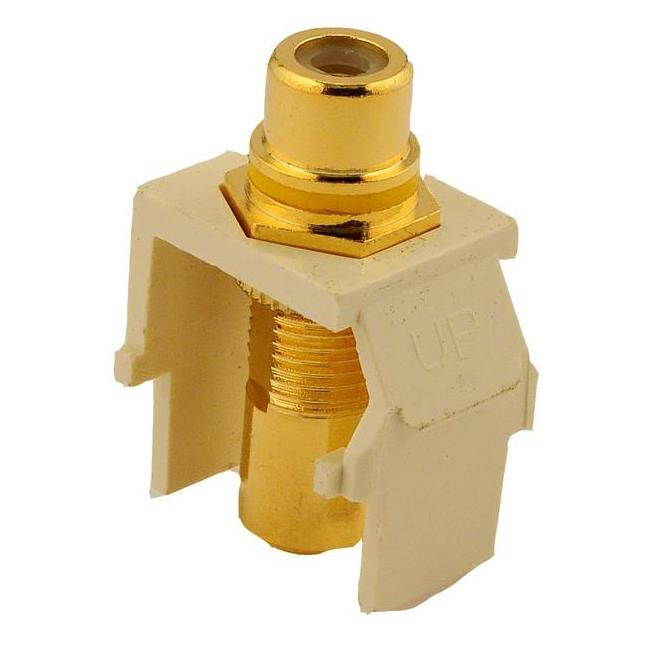 Snap In RCA Jack Almond w Yellow