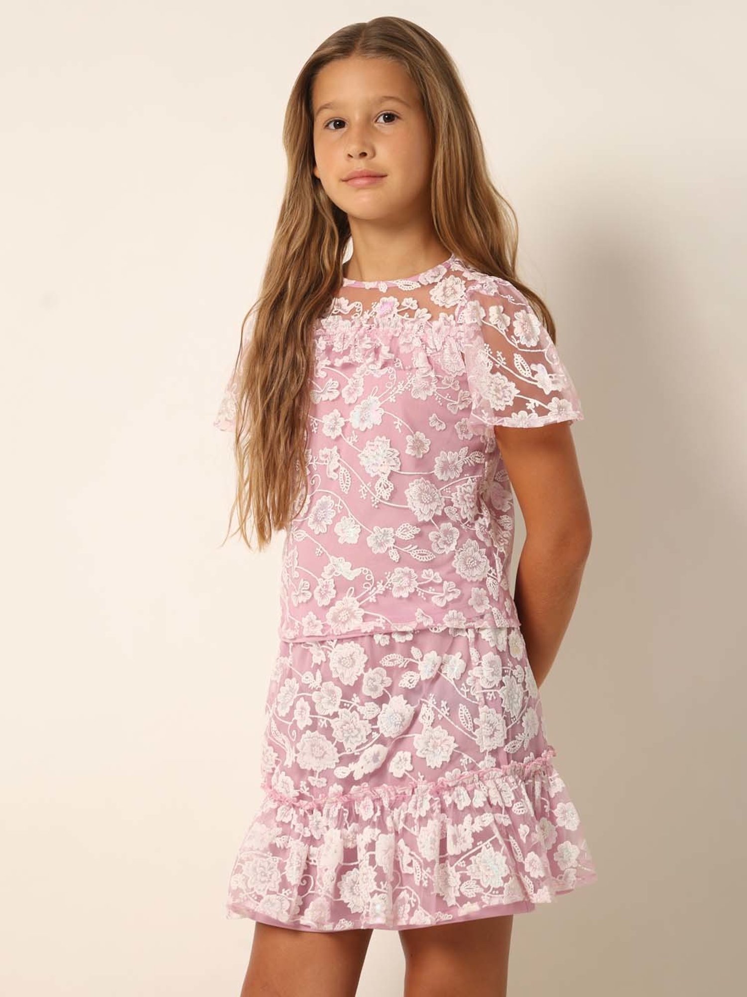 Cutecumber Kids Plum Lace Top