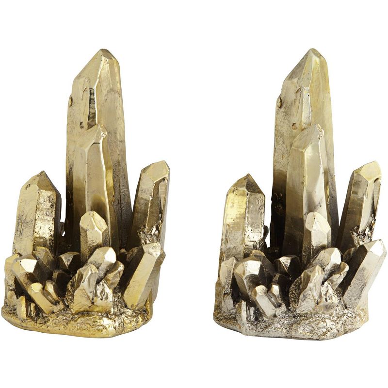 Studio 55D Talbot Shiny Gold Crystal Decorative Bookends