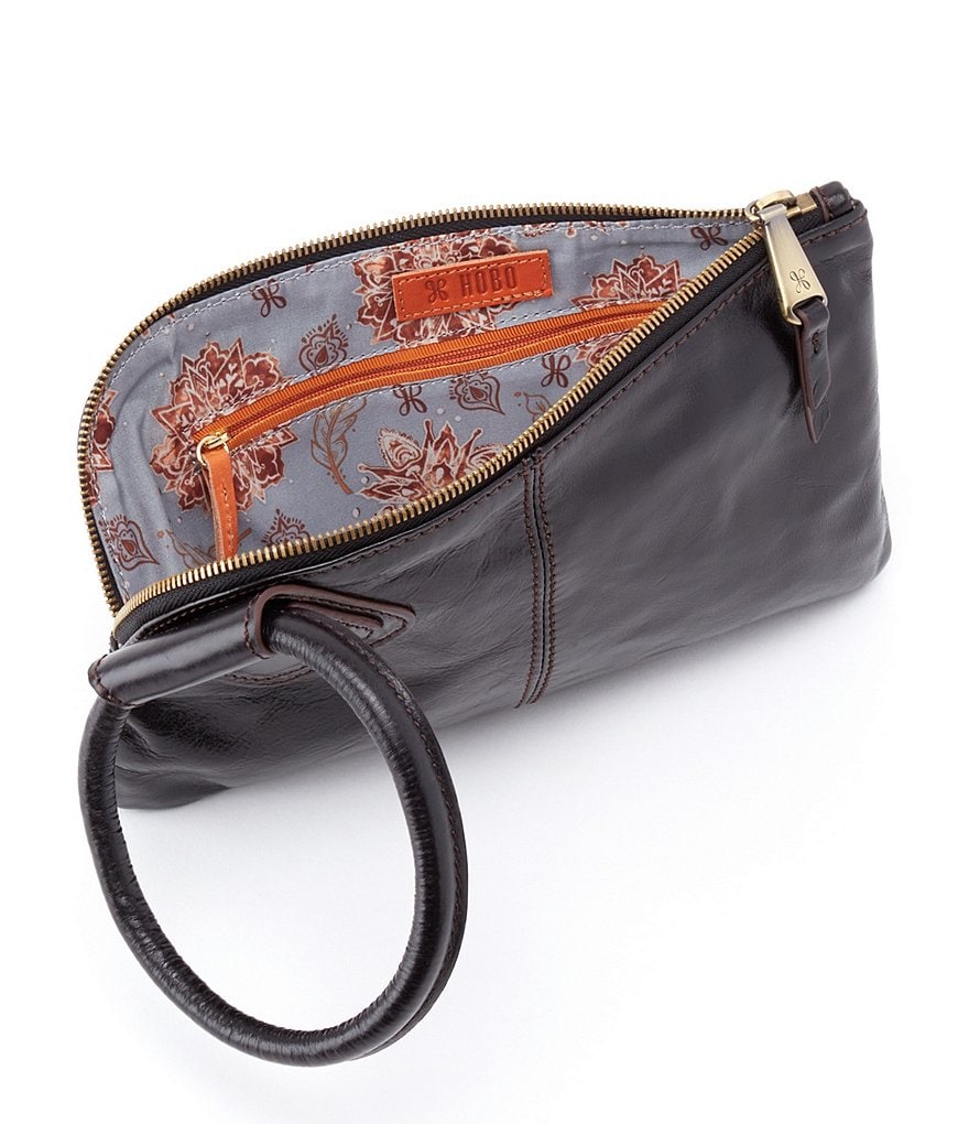 HOBO Sable Leather Ring-Handle Wristlet