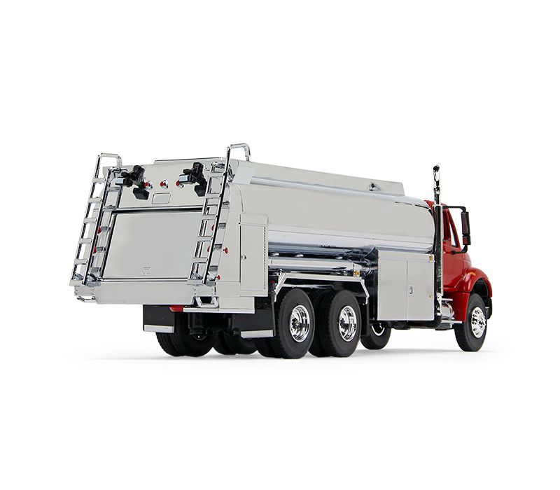 International DuraStar Liquid Fuel Tank Truck Viper Red and Chrome 1/50 Diecast Model by First Gear