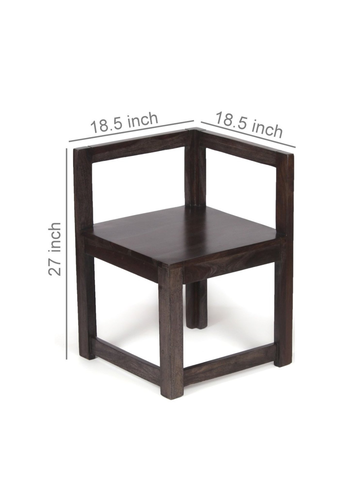 Ikiriya Kingston Printed Brown & Blue Wood 4 Seater Dining Table Set Teak Finish