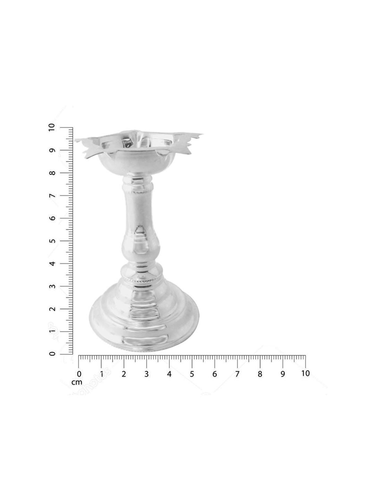 Sri Jagdamba Pearls 0.8 Silver Diya - Set of 2