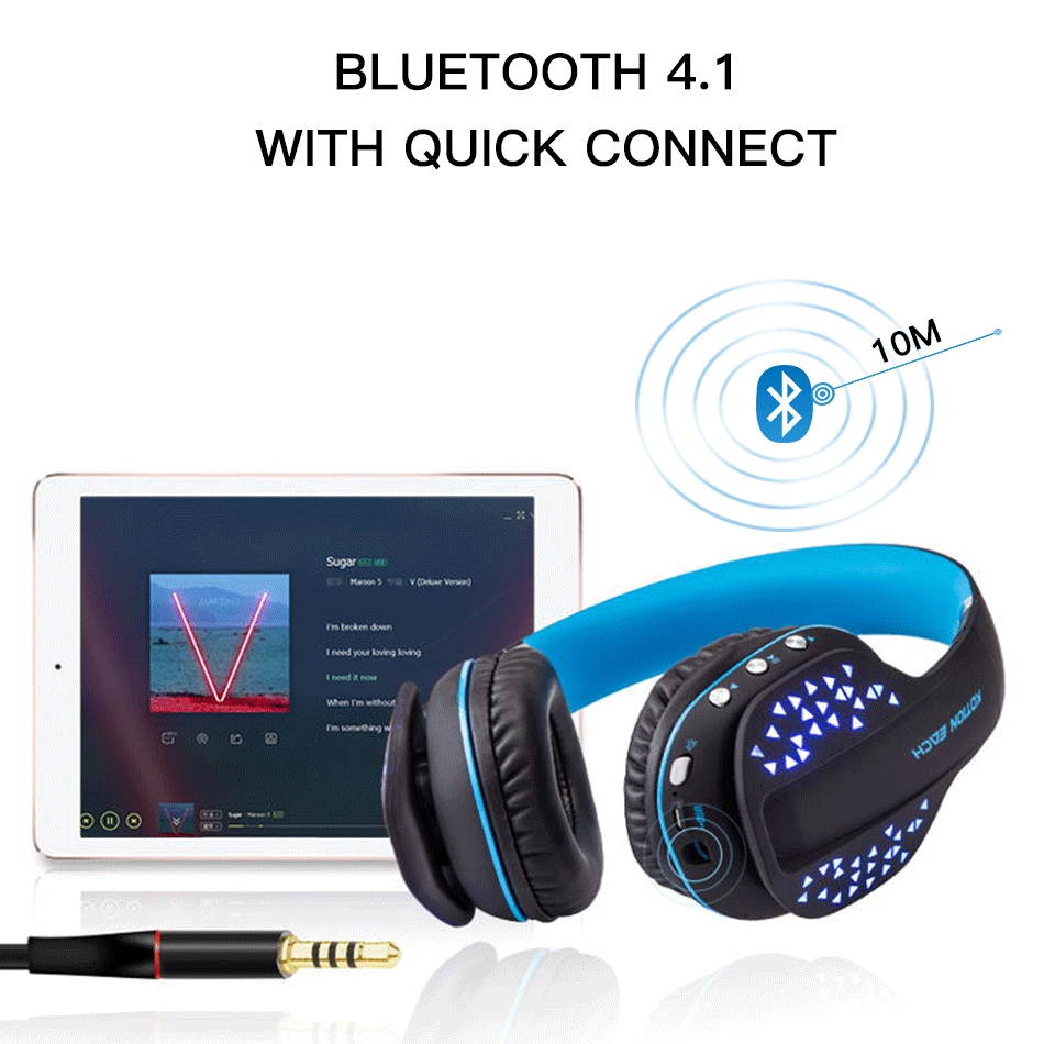 KOTION EACH B3507 Bluetooth Headphones Wireless Noise Canceling Sport Music Earphones Headsets Bass Stereo For a Mobile Phone
