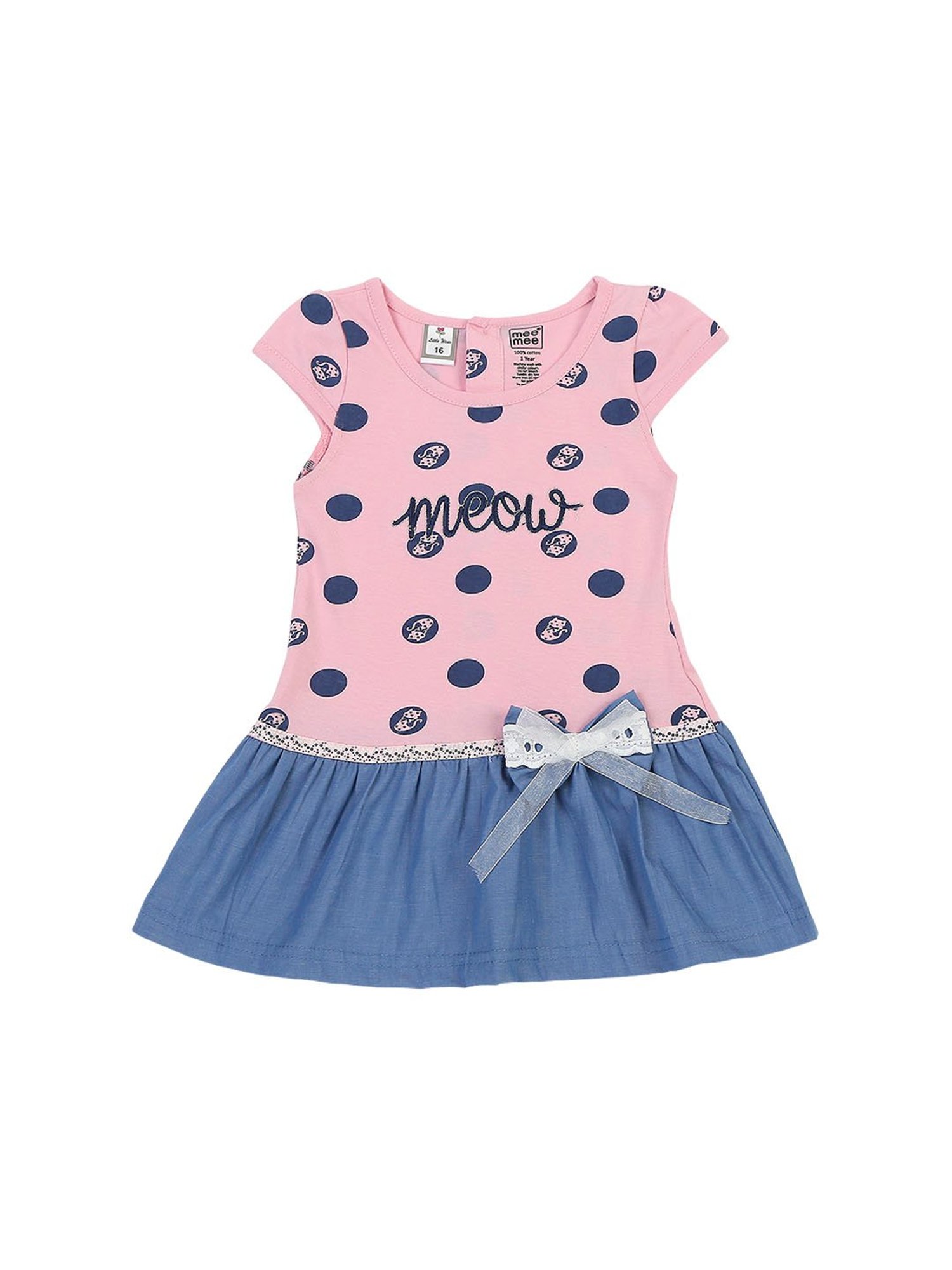 Mee Mee Kids Pink Printed Dress