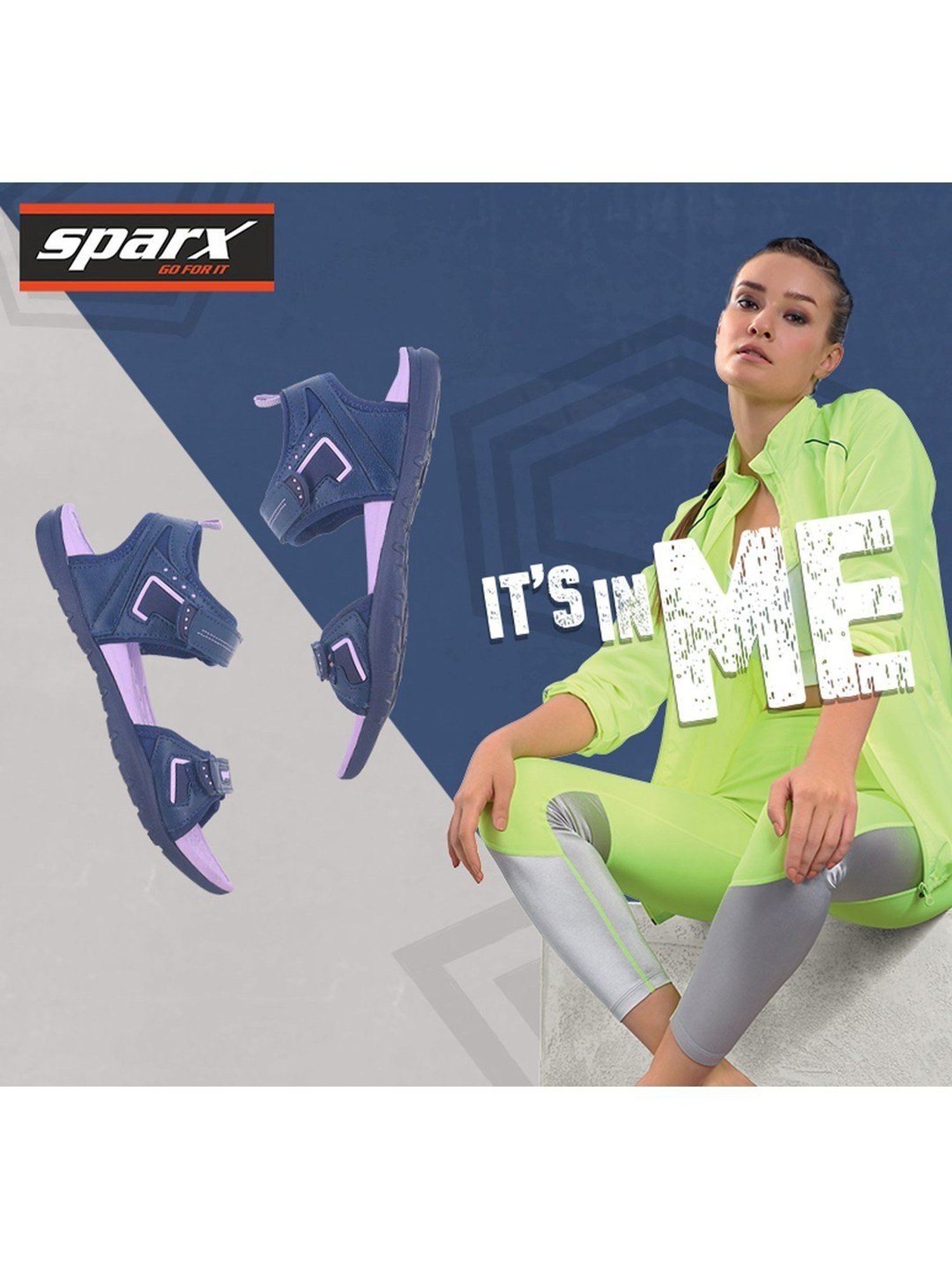 Sparx Women's Navy Floater Sandals