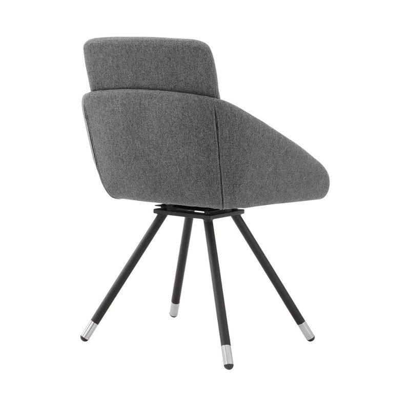 Set of 2 Granada Swivel Fabric Dining Chairs Gray - Armen Living