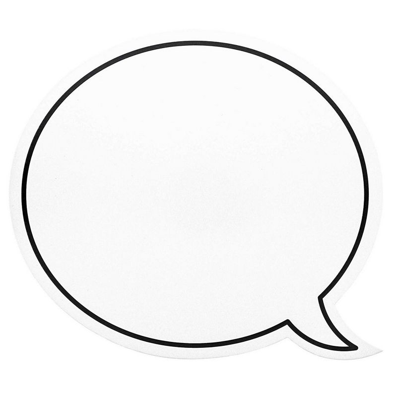 48-Pack Laminated Erasable Speech Bubble Cutouts for Bulletin Board, 9 x 8 inches