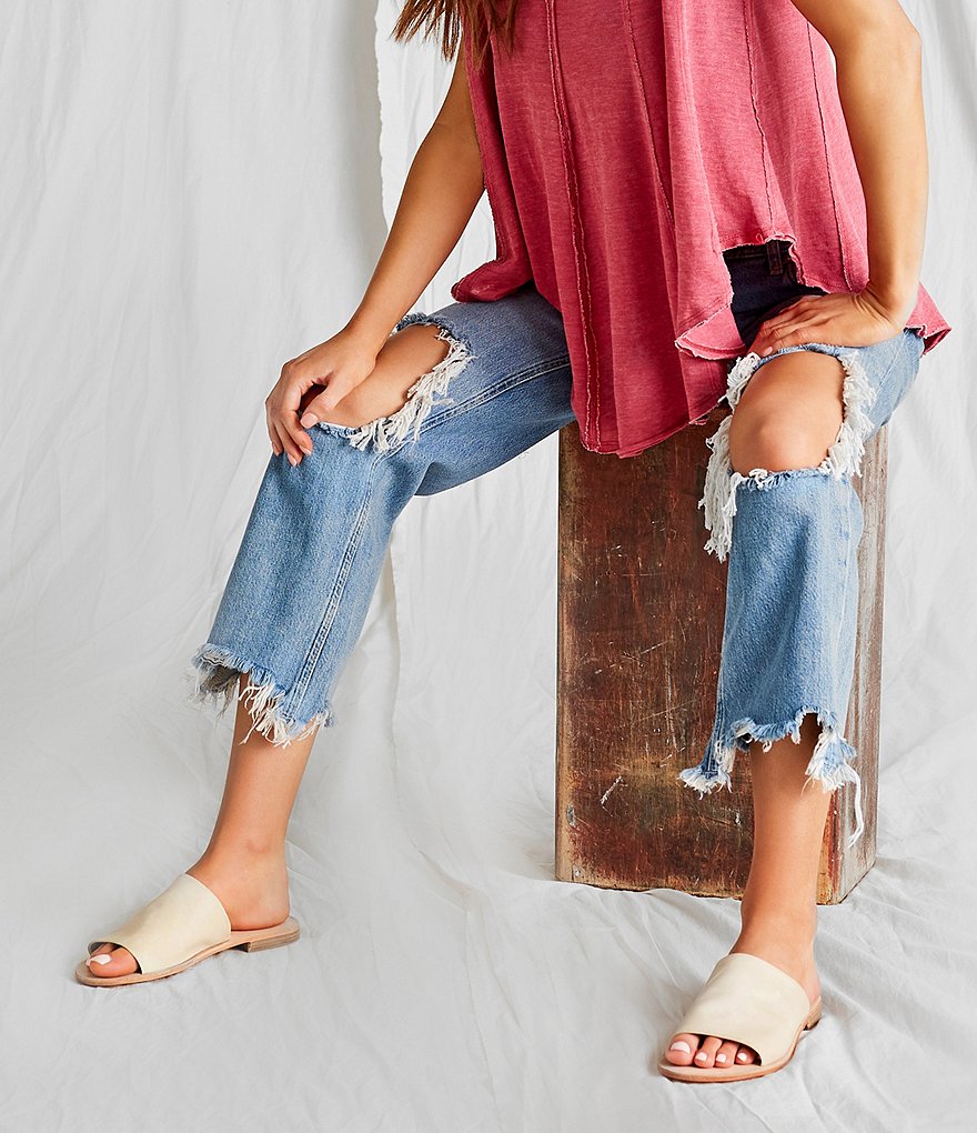Free People Vicente Leather Slide Sandals
