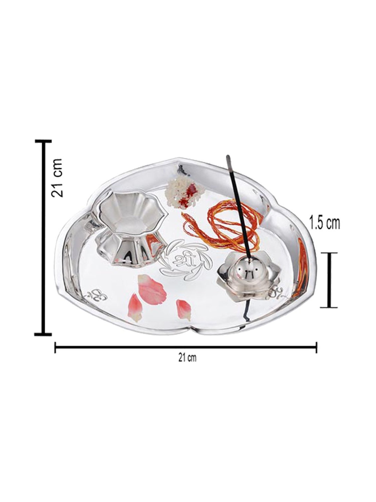 Episode Silver Plated Pooja Thali Shree