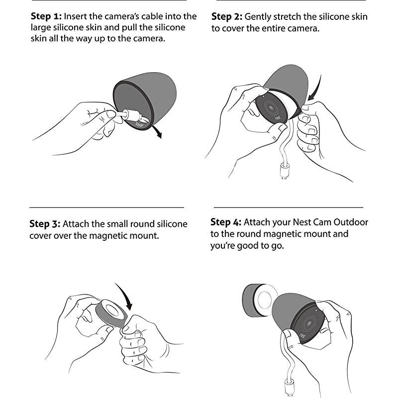 Silicone Skins for Nest Cam Outdoor Security Camera Protect and Camouflage Your Nest Cam Outdoor with These UV Light and Weather Resistant Silicone Skins 1 Pack Brown