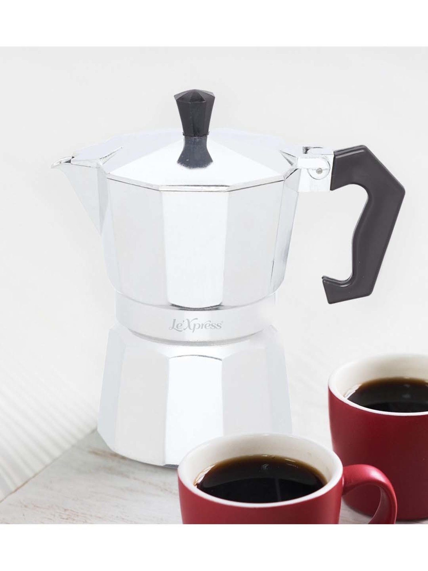 KitchenCraft Le Xpress Silver Aluminium Cup Espresso Maker (0.15 L)