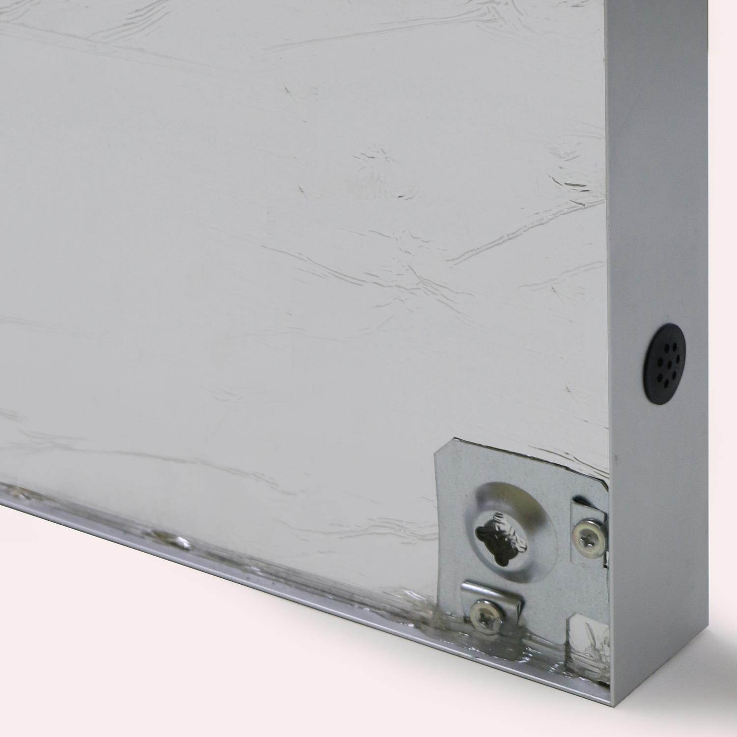 Ghent 3 Door Enclosed Vinyl Bulletin Board Satin Frame 4'H x 8'W Caramel