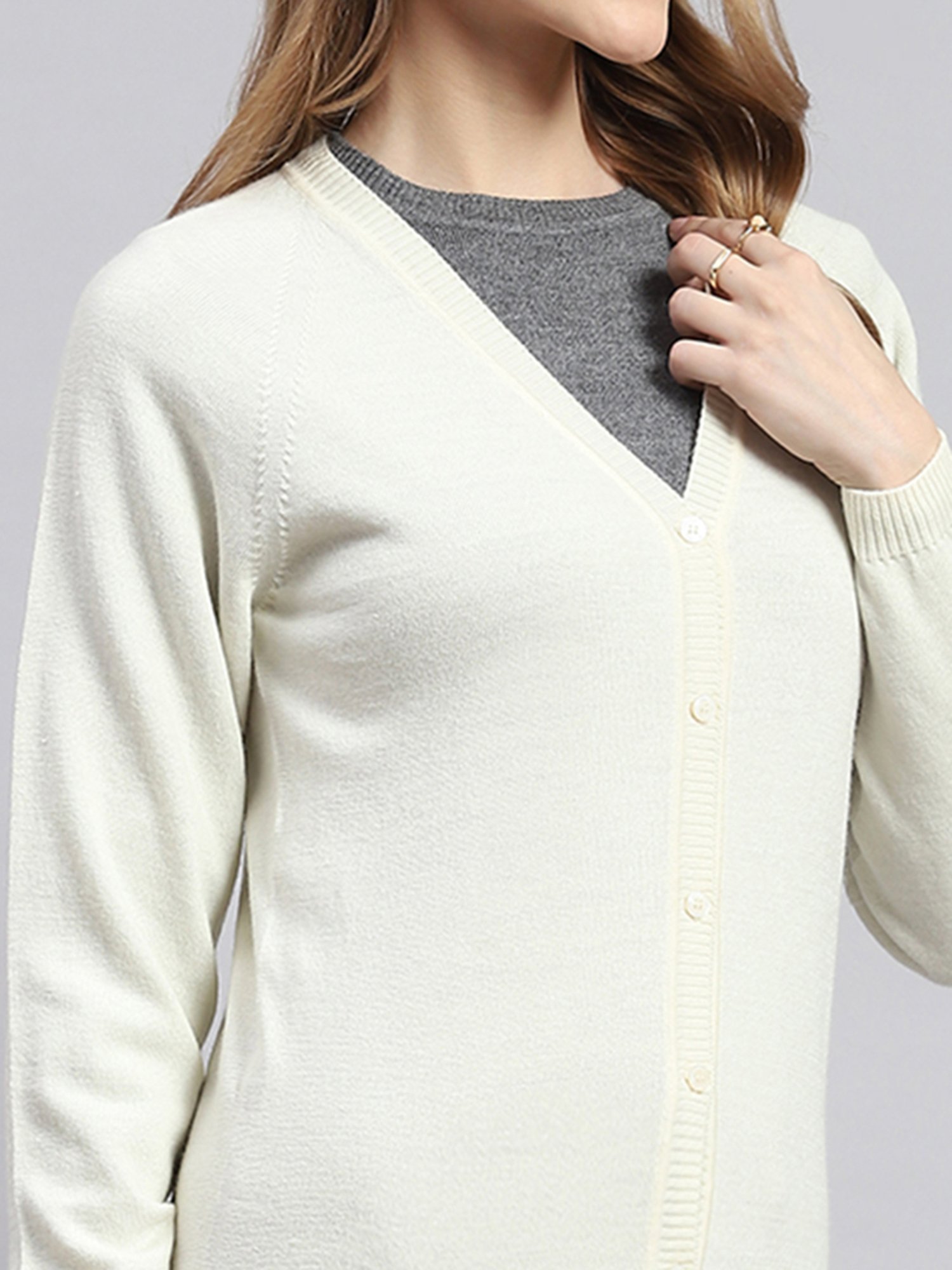 Monte Carlo Off White Cardigan