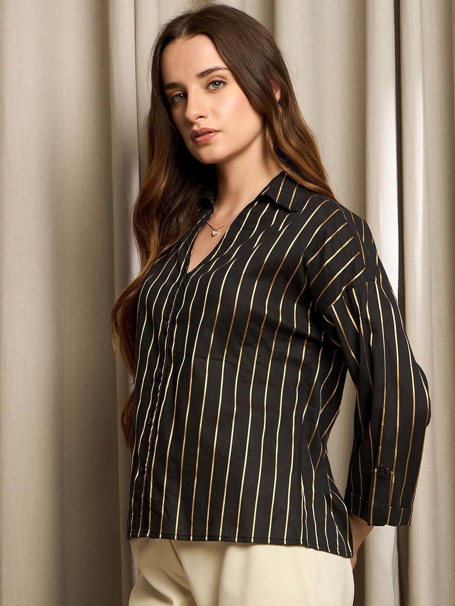 Rare Black Striped Shirt