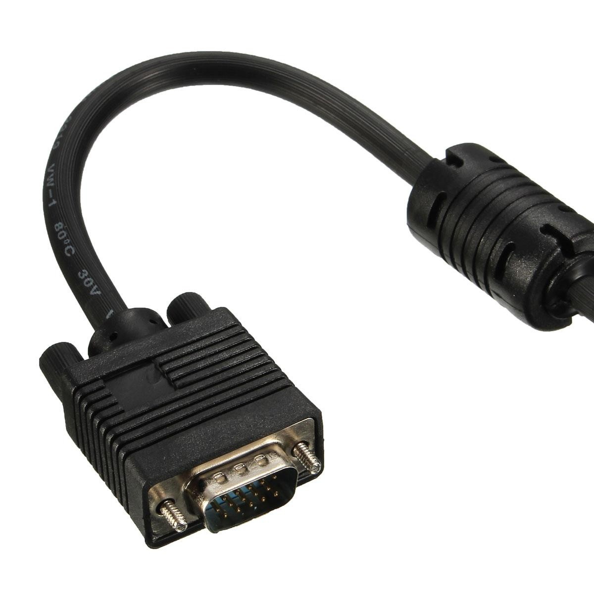 5M LONG SIZE 15FT 15 PIN SVGA VGA ADAPTER MONITOR M/M Male To Male Cable CORD -