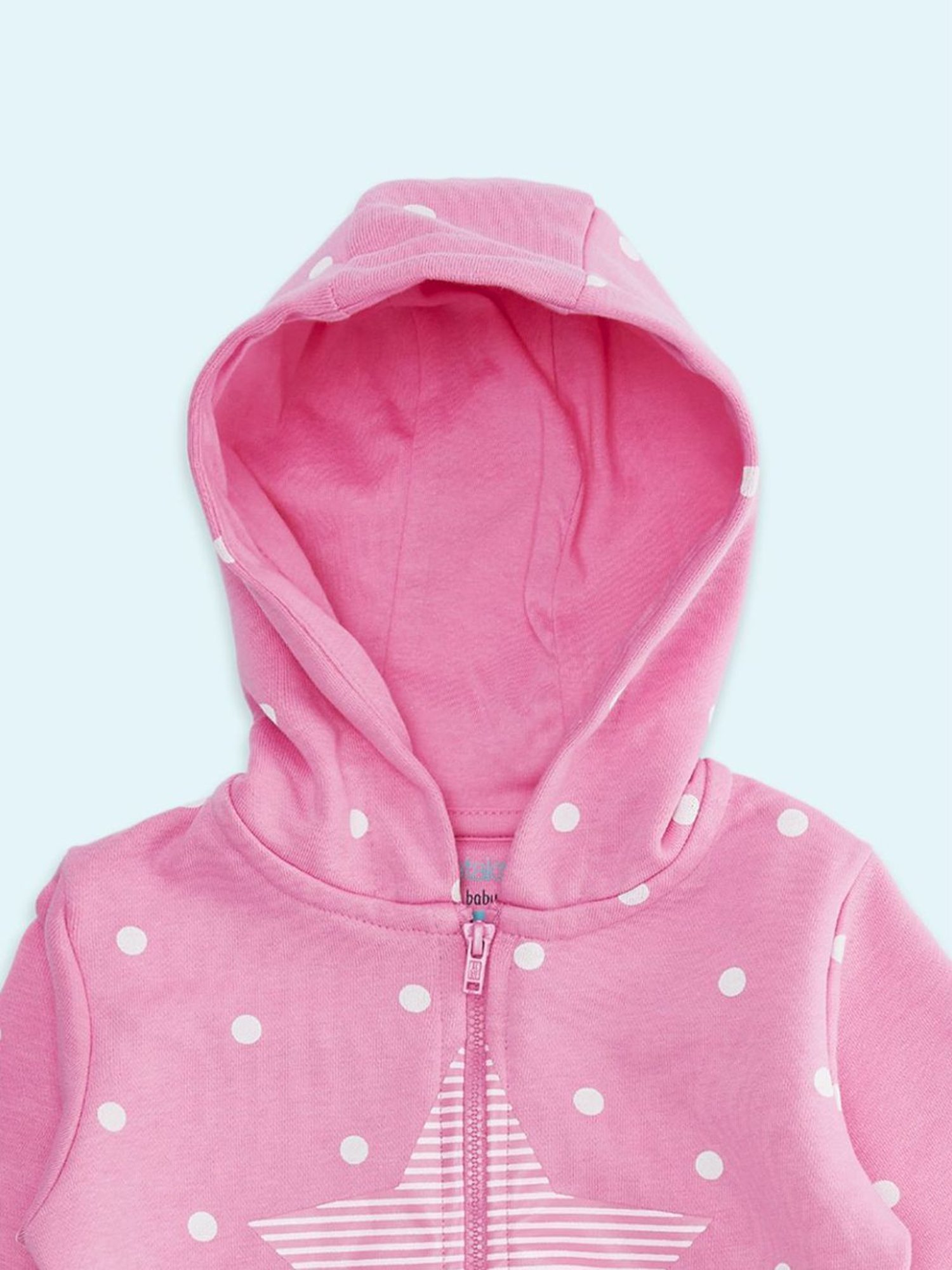 Pantaloons Baby Pink Cotton Printed Full Sleeves Sweatshirt