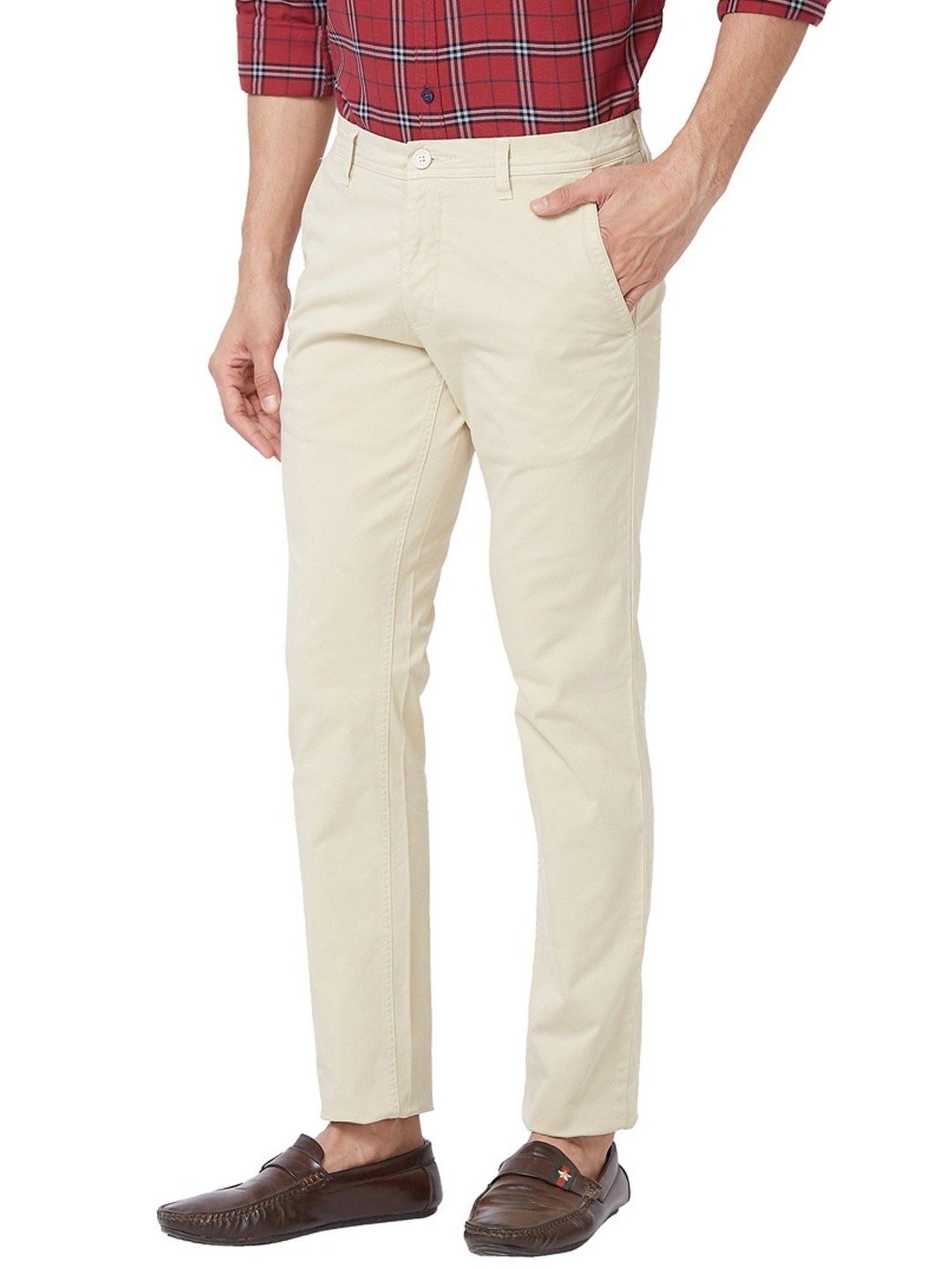 Parx Light Stone Tapered Fit Trousers