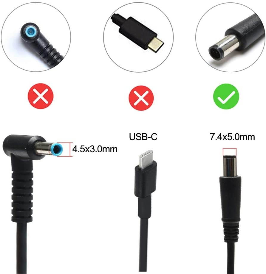 65W 45W AC Charger Fit for HP 609939-001 463958-001 Elitebook Folio 9470m 9480m Revolve 810 744893-001 693710-001 693711-001 677774-001 677774-002 pa-1900-18h2 Laptop Adapter Power Cord Supply