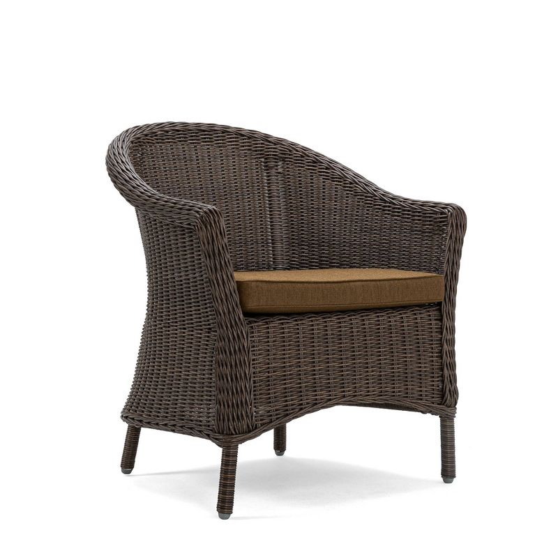 Cumberland 2pc Dining Chair Set Cafe Brown Frame Spectrum Caribou Mocha Fabric - La-Z-Boy