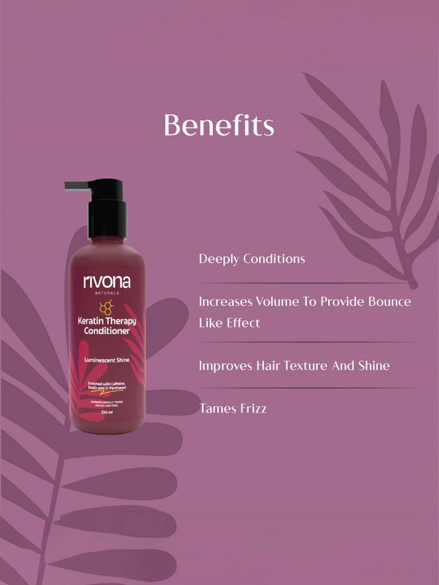 Rivona Naturals Keratin Therapy Conditioner - 250 ml