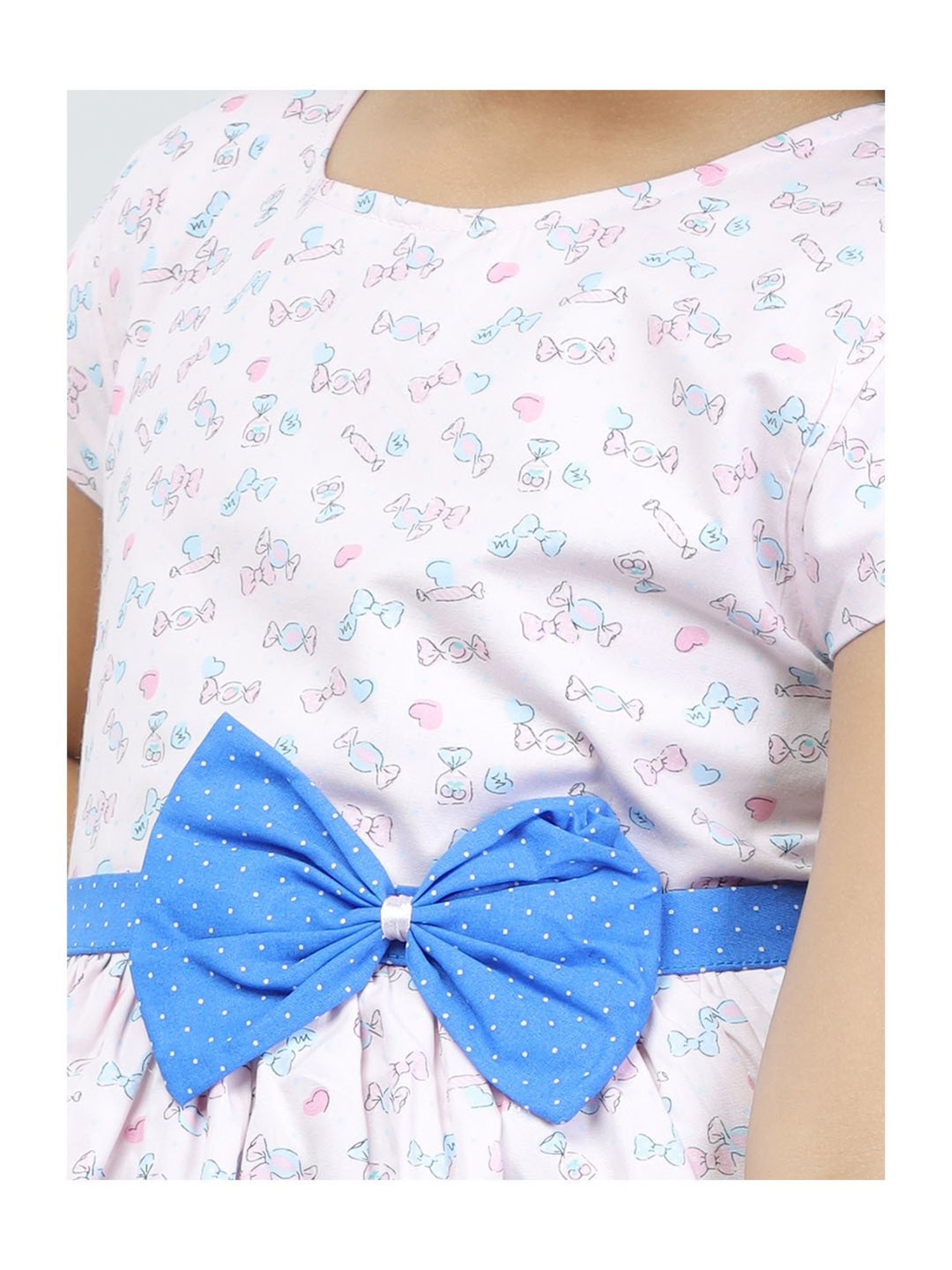 Todd N Teen Kids Light Pink Printed Frock