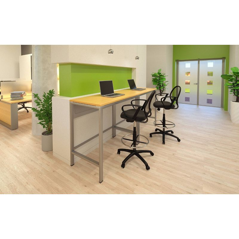 Mesh Drafting Stool with Loop Arms Black - Boss Office Products