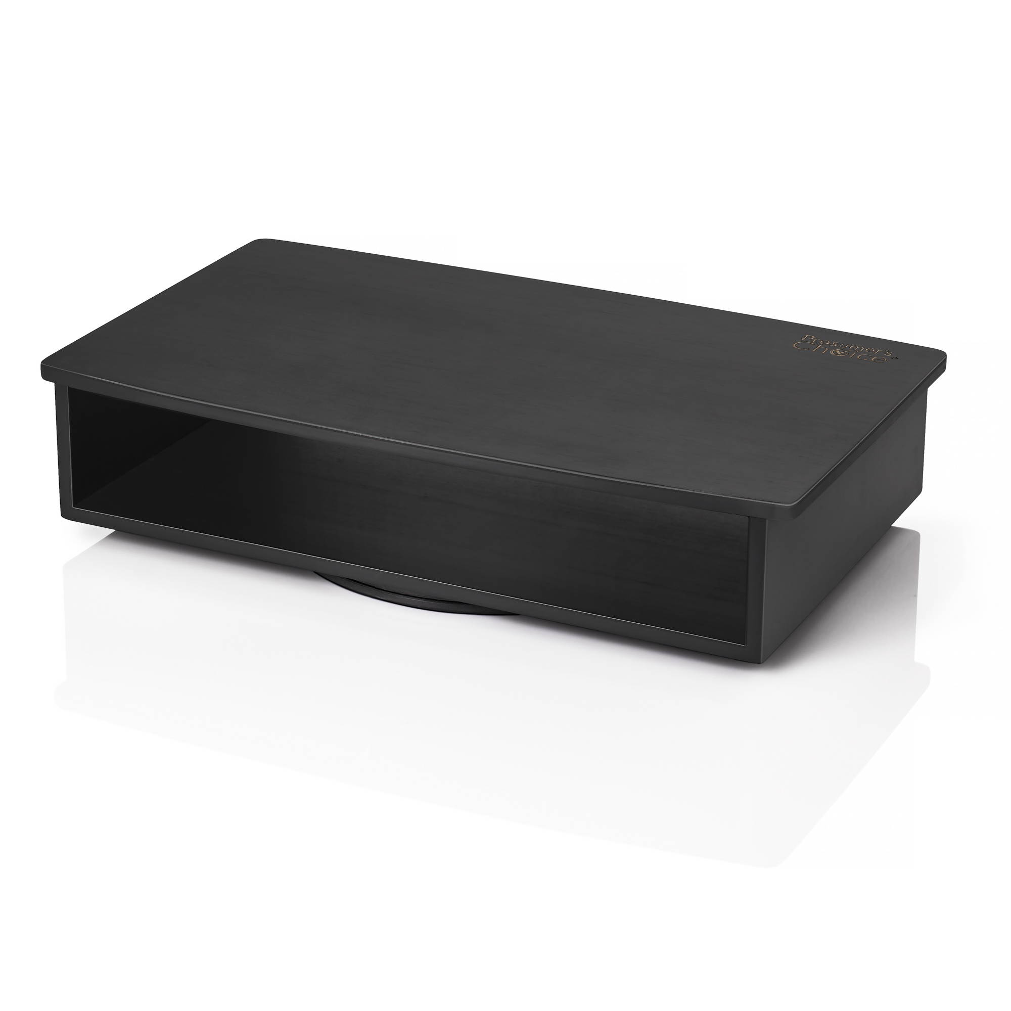 Prosumer's Choice Bamboo 360 Rotating 2 Tier TV Swivel Stand for Flat Screens &ndash; Black