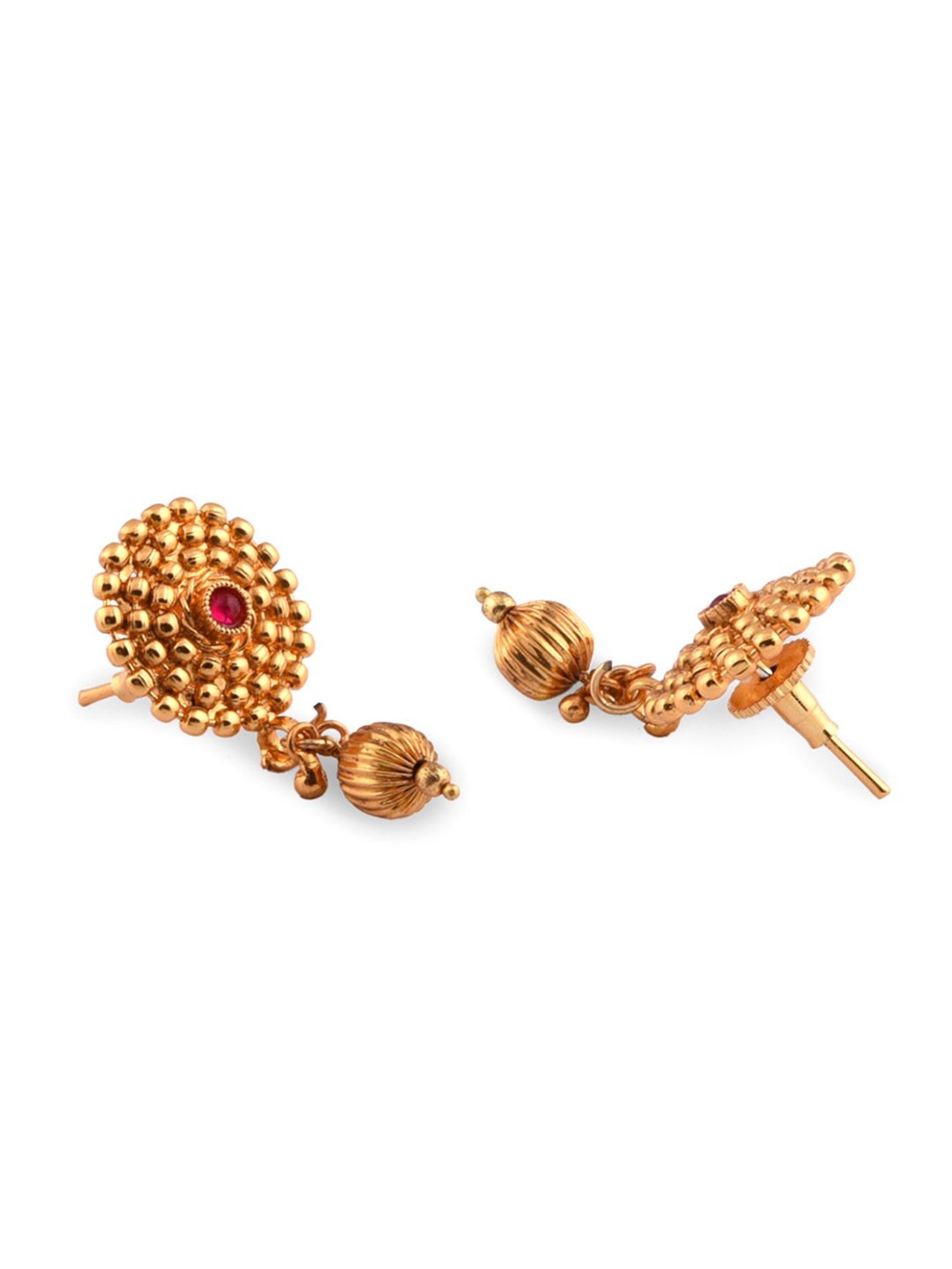 Fida Handmade Ethnic Temple Golden Jewellery Set