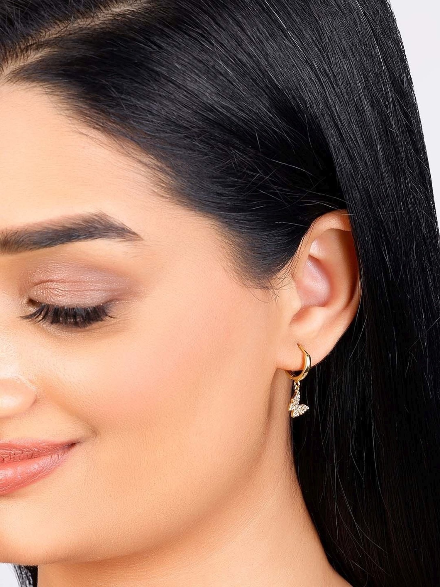 GIVA 92.5 Sterling Silver Fluttering Butterfly Earrings for Women