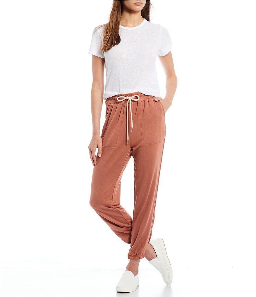 Copper Key Pocketed French Terry Jogger Pants