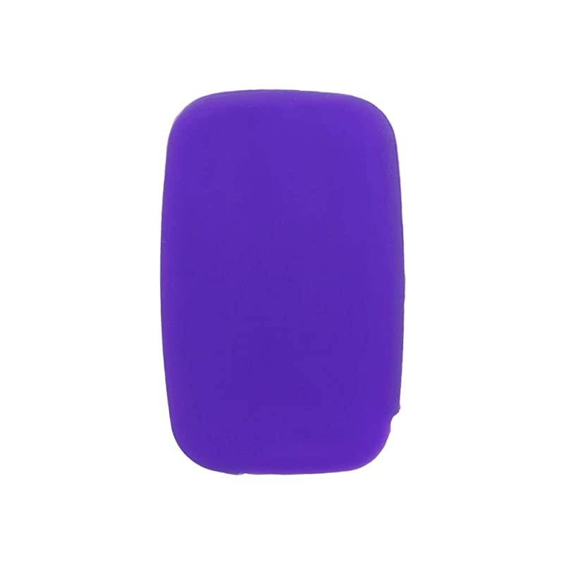 Silicone Cover Protector Case Holder Skin Jacket Compatible with LAND ROVER LR4 Range Rover 5 Button Smart Remote Key Fob CV4982 Deep Purple
