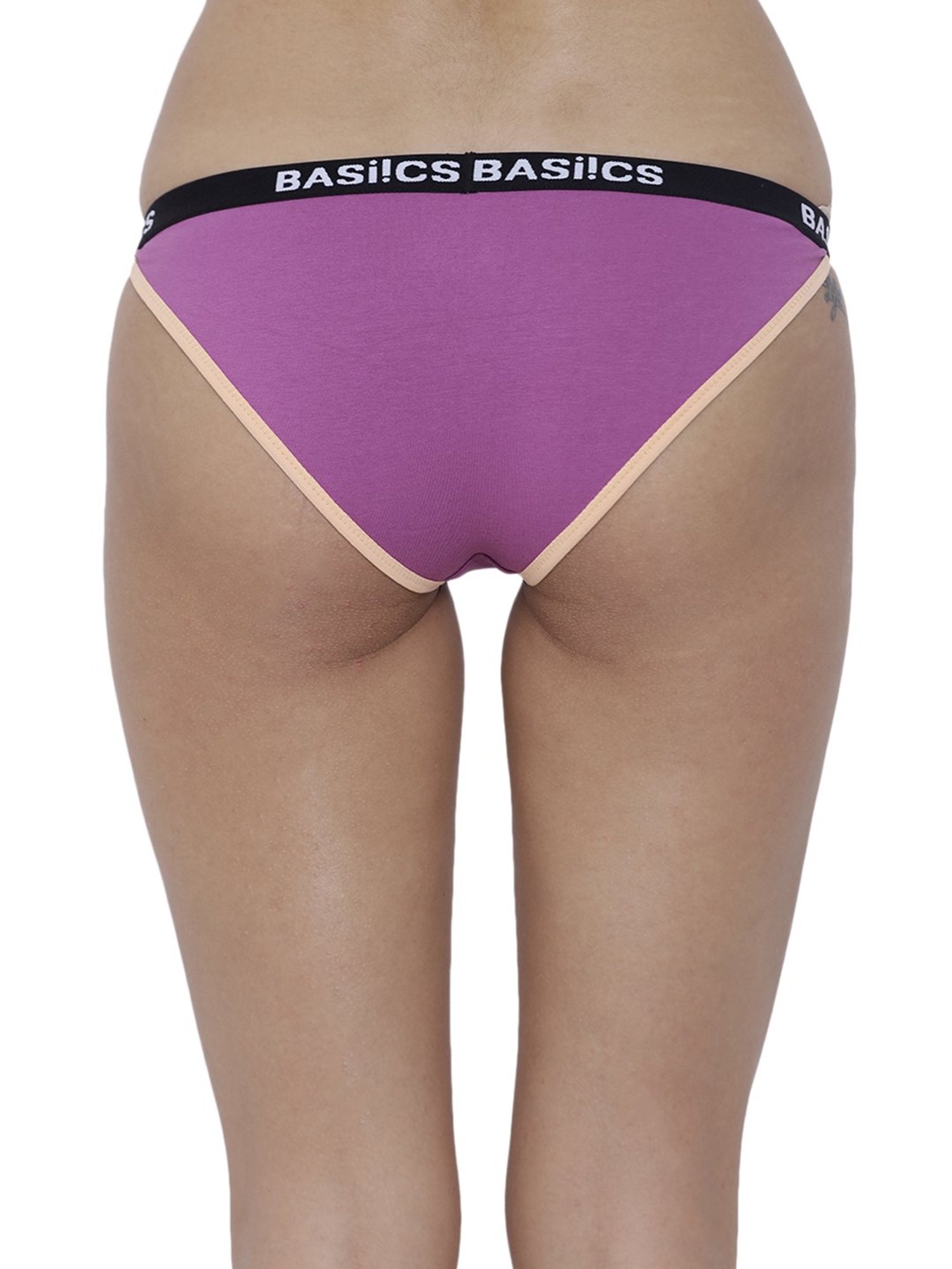 BASIICS by La Intimo Multicolor Cotton Bikini Panty ( Pack Of 2 )
