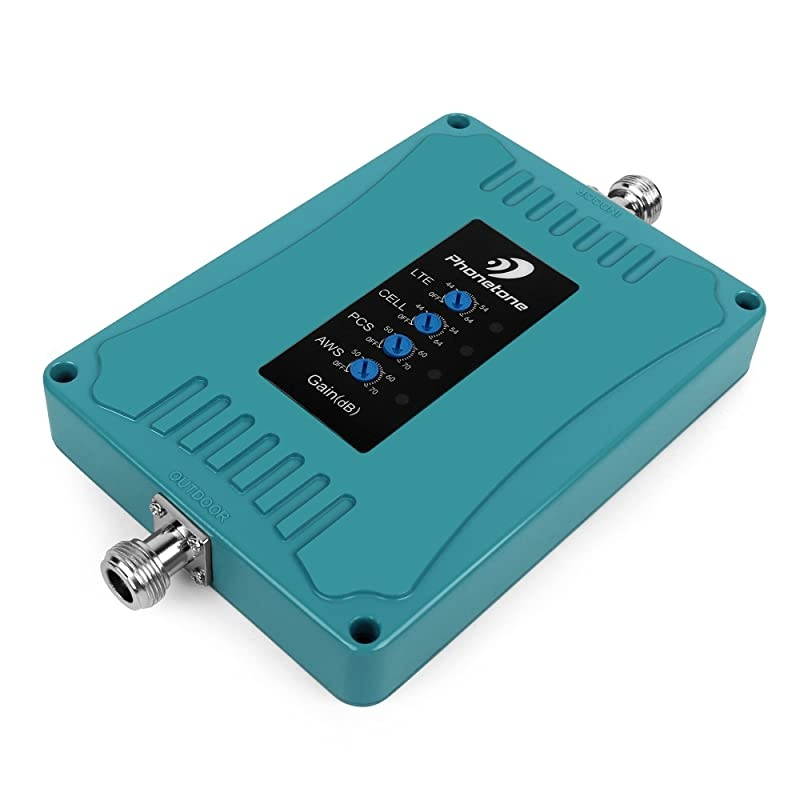 Band Cell Phone Signal Booster Repeater Amplifier for Home and Office - Supports All US Carriers 3G 4G LTE - Band 2/4//12/13/17 Booster and Power Supply Only(Without Antennas)