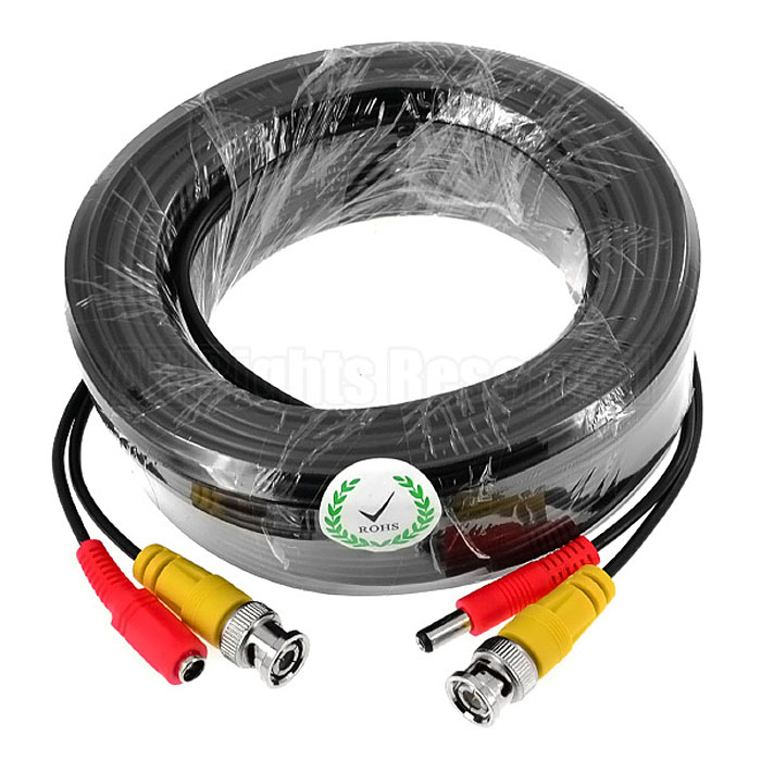 iKKEGOL 15M 49ft BNC Video DC Power Extension Cable for CCTV Camera DVR