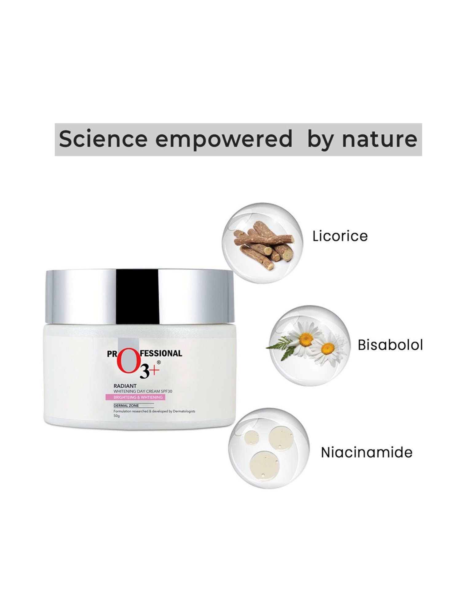 O3+ Day Cream Spf 30 Radiant Brightening And Whitening - 50 gm