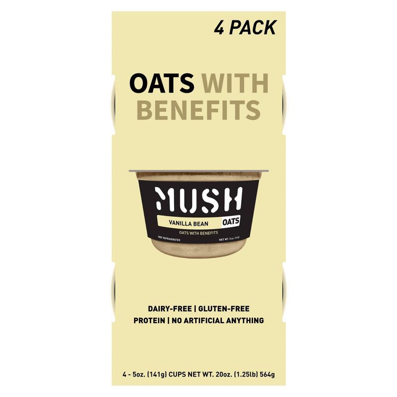 MUSH Vanilla Ready-to-Eat Oats - 20oz/4ct