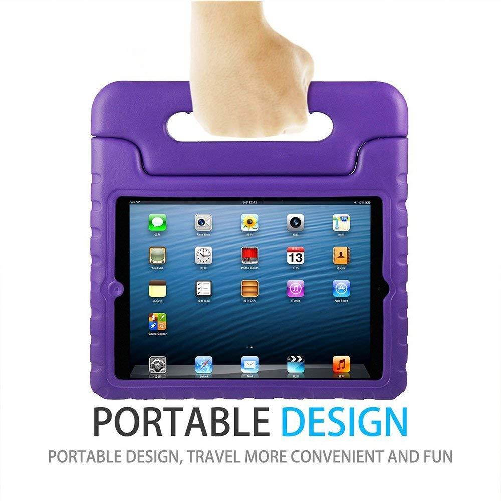 SIMPLEWAY iPad 2, iPad 3, iPad 4 Case, Lightweight Shockproof Convertible Carrying Handle Stand Kids Friendly Cover Compatible with Apple iPad 2, iPad 3rd Gen, iPad 4th Generation Tablet, Purple