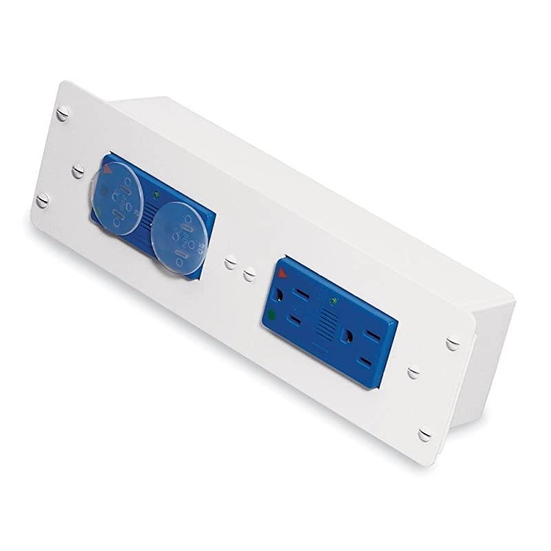 47605DP Double Duplex AC Power Module with Surge Protection White