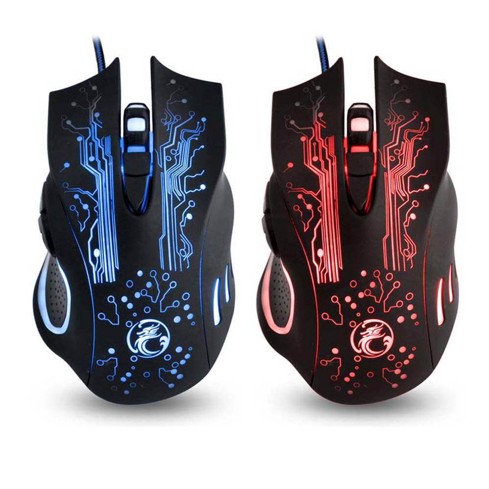 axGear Gaming Mouse USB Optical 5500 Dpi 6 Buttons Wired Mice for Gamer Computer 7 LED